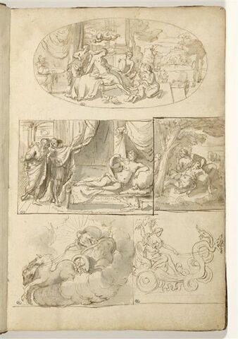 La Toilette de Vénus ; Socrate, Alcibiade et la Volupté (?) ; couple..., image 1/2