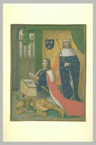 Saint Louis, roi de France, présentant Louis XII, roi de France, en prière, image 2/2