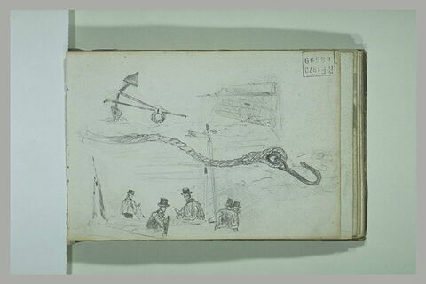 Ancre ; corde ; croquis ; figures, image 1/1