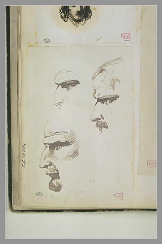 Profils d'homme à moustache et barbiche, image 1/1