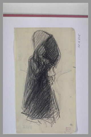 Femme portant un manteau à large capuche, image 1/1