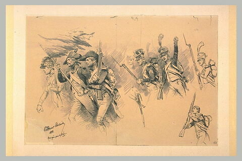 Groupes et figures de soldats des époques Révolutionnaire et Impériale, image 1/1