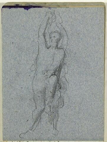 Figure nue, bras levés, image 1/1