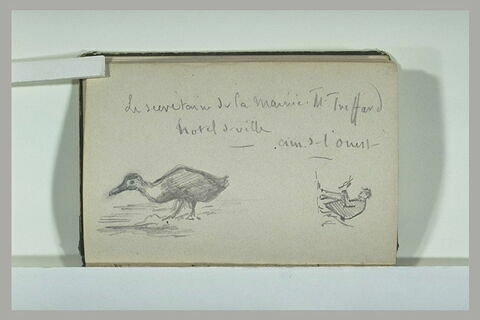 Homme assis ; canard, image 1/1