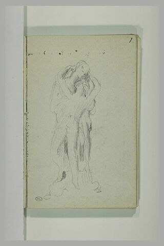 Deux figures enlacées : Héro et Léandre (?), image 1/1
