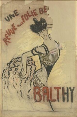 Louise Balthy : maquette définitive de l'affiche de 1902