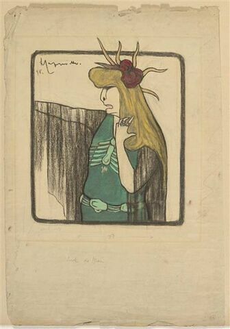 Portrait-charge de Sarah Bernhardt dans 'Médée', image 2/3