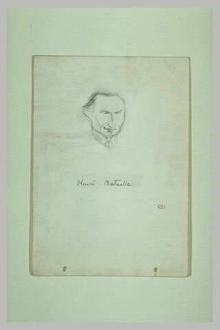 Tête d'homme, de trois quarts à droite:Henri Bataille, image 1/1