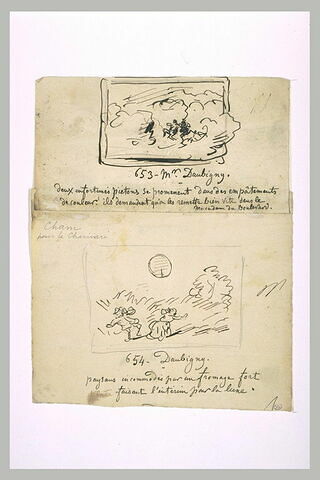 Deux caricatures de peintures de Daubigny, image 1/1