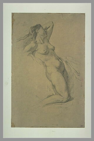 Etude de femme nue, la main gauche derrière la tête, image 1/1