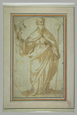 Saint évêque debout, bénissant, image 1/1