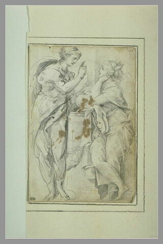 Deux Muses conversant : Thalie et Melpomène ?, image 1/1