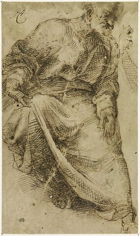 Vieillard drapé assis: Saint Joseph, image 1/2