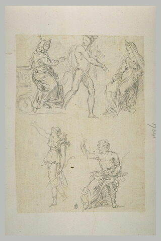 Diane, Jupiter, Mercure, et deux autres déesses, image 1/1