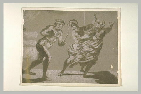 Trois personnages fuyant, image 1/1