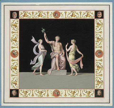 Deux bacchantes dansant devant Dionysos, image 2/2