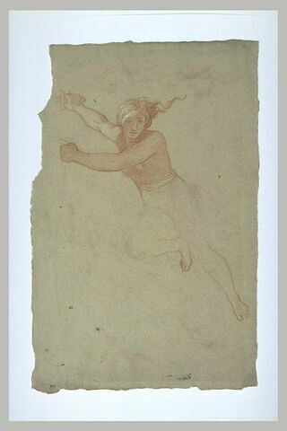 Femme demie-nue, volant vers la gauche, image 1/1