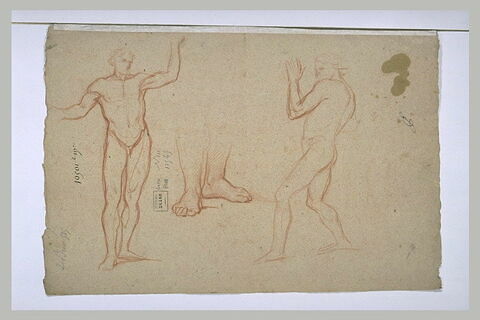 Deux hommes nus, debout, image 1/1