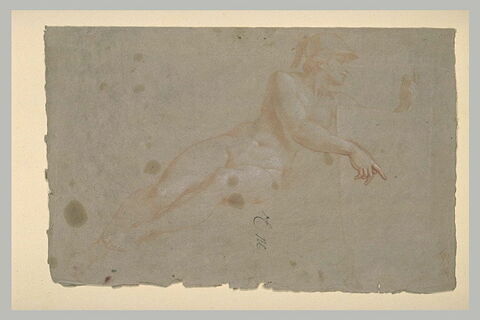 Femme nue, casquée, assise, image 1/1
