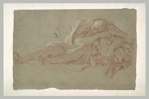 Vieillard drapé, endormi, image 1/1
