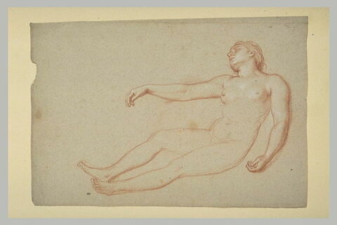 Femme nue, à demi-allongée, image 1/1