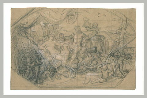 Projet de tapisserie relatif à Louis XIV, image 1/1