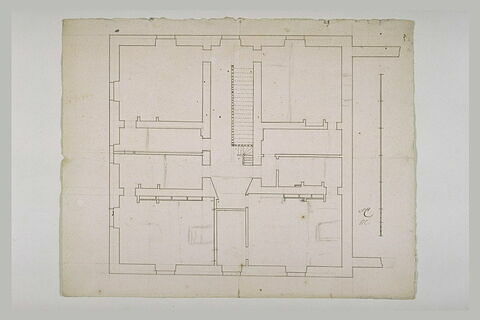 Plan intérieur d'un bâtiment carré, image 1/1