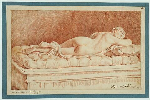L'Hermaphrodite couché sur le ventre, d'après l'antique