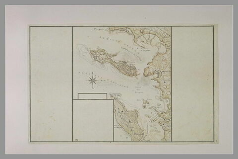 Carte explicative du combat livré aux Rochellois devant l'île de Ré en 1625