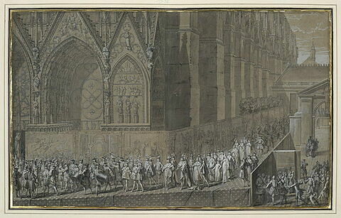 Louis XV, allant à l'église pour son sacre, image 1/1