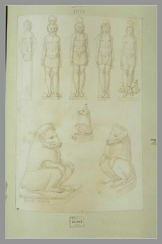 Huit statues égyptiennes, image 1/1