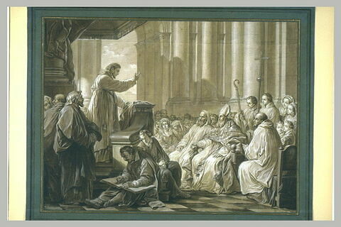 Saint Augustin prêchant devant Valère, évêque d'Hippone, image 1/1