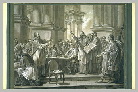 Saint Augustin disputant contre les donatistes au Concile de Carthage, image 1/1