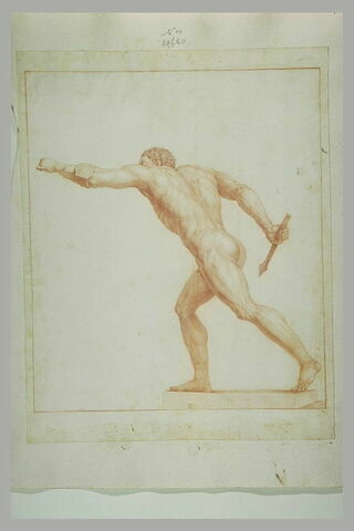 Athlète nu, étude d'après une statue antique