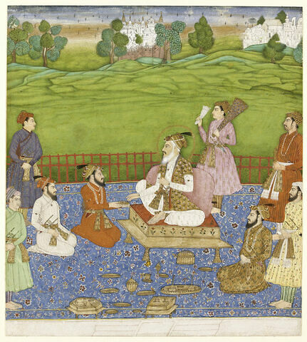 L'empereur Shah Jahan, ses quatre fils et quatre courtisans