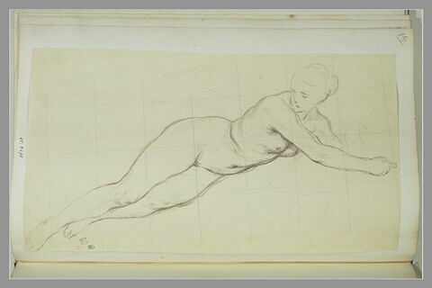 Etude de femme nue étendue sur le côté gauche, image 1/1