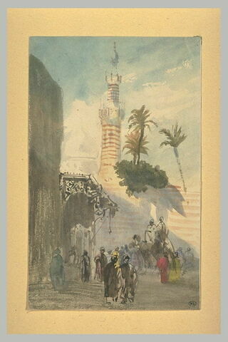 Place dominée par un minaret, au Caire, image 1/1