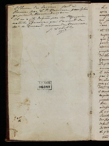 Note historique manuscrite, image 1/2