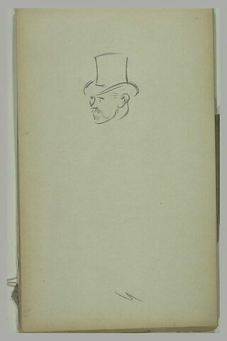 Tête d'homme en chapeau haut-de-forme, image 2/2