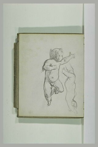 Deux enfants nus allongés, image 1/1