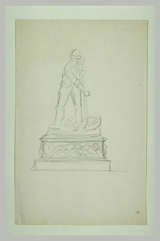 Etude pour un monument avec la statue d'un faucheur, image 1/1