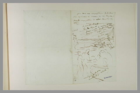 Vue d'une baie et note manuscrite, image 1/1