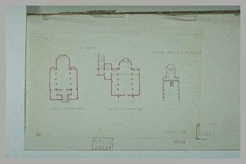 Plans d'église et plan d'un calvaire, image 1/1
