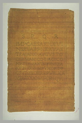 Rome : inscription du Forum de Trajan, image 1/1