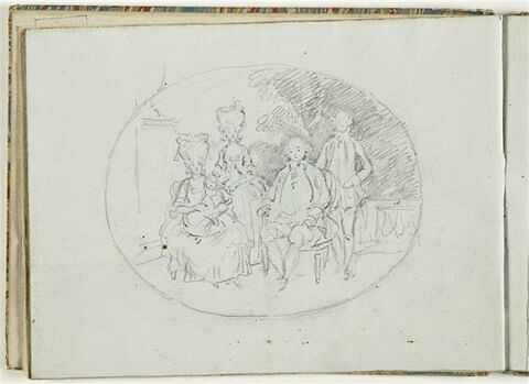 Portrait d'une famille en costumes de l'époque de Louis XVI, image 1/2