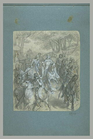 Charlemagne escorté de cavaliers, image 1/1