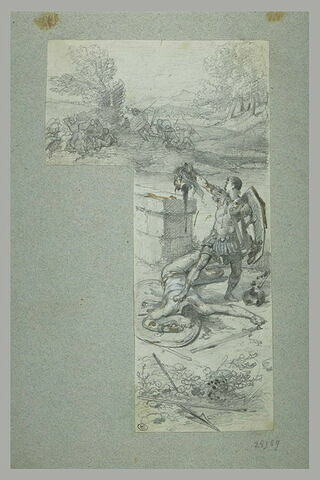 Guerrier romain décapitant un ennemi vaincu, image 1/1