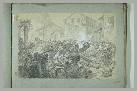 Combat entre zouaves français et soldats autrichiens : bataille de Palestro?, image 1/1