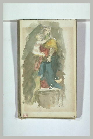 Vierge à l'enfant avec deux anges : copie d'après la Vierge aux Harpies, image 1/1