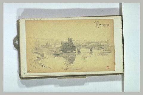 La Seine à Rouen avec un pont à l'arrière plan, image 1/1
